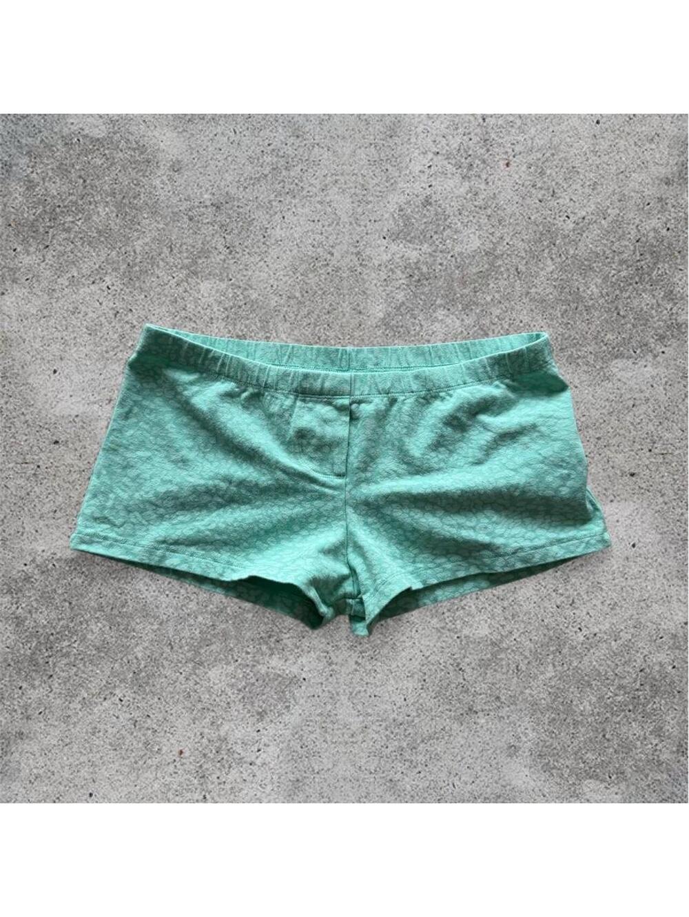 Brandy Melville seafoam teal cheetah boxer shorts